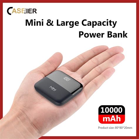 2 smallest portable power banks for android & iphone. CASEIER Mini Power Bank 10000mAh LED Power Display 10000 ...