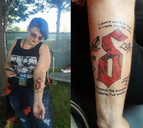 Even the most apathetic of art appreciators will be in awe of the sheer technical skill required of a tattoo artist to create one of these. .@Shinedown Tattoo with the band signatures submited by ...