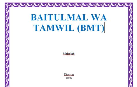 Kesemua produk tersebut tidaklah ditawarkan oleh perbankan (karena regulasi perbankan yang juga membatasinya). MAKALAH BAITUL MAL WA TAMWIL (BMT) - Asyifusyinen