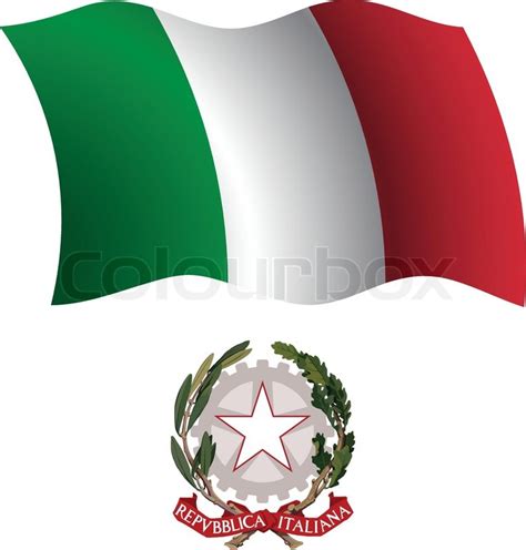 Annunci di auto in vendita: Italien wellig Flagge und Wappen | Stock-Vektor | Colourbox