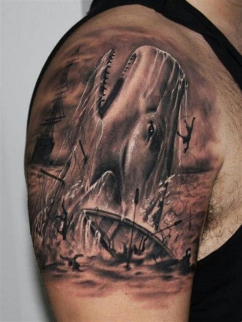 This moby tattoo is actually a giant neck tat that reads vegan for life. of course, it represents while his tattoo is just as loud and weird as his music, moby's tattoo shows that he has joined a. Moby Dick tattoo | Tattoos | Pinterest | Tattoo, Body art ...