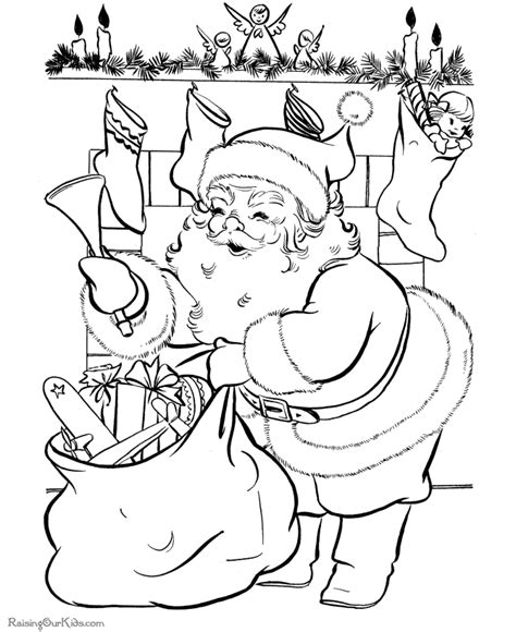 Images that you can print offer a great holiday activity. Santa delivers! - Christmas coloring pages