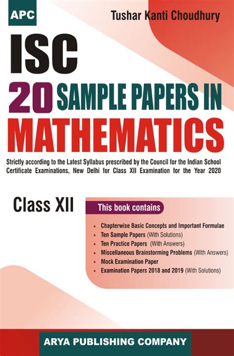 These sample question papers hold great value when it comes to. ISC 20 Sample Papers in Mathematics Class-XII by Tushar ...