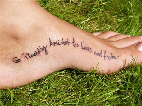 The knots and circles are celtic designs. Desiderata.....tattoo....one day | tattoo ideas | Feet ...