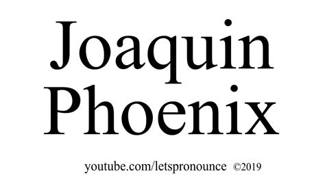 Feb 08, 2020 · how do i pronounce joaquin phoenix? How to Pronounce Joaquin Phoenix - YouTube