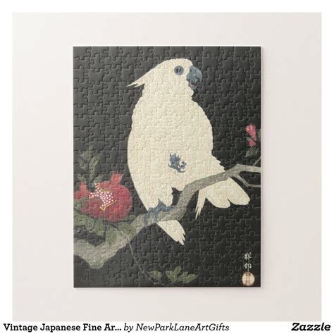 Our jigsaw puzzle artists have included many horse shaped whimsy puzzle pieces that match the subject of the painting. Vintage Japanese Fine Art Cockatoo Jigsaw Puzzle | Zazzle ...