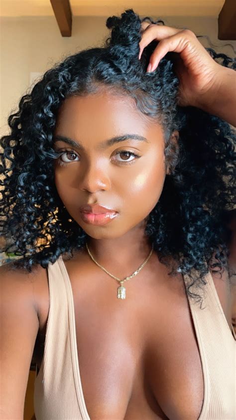 Eboy hairstyle is a blend of retro middle part look and the curtain hairstyle. Aleah (CHUN-LI) on Twitter in 2021 | Beautiful black girl ...