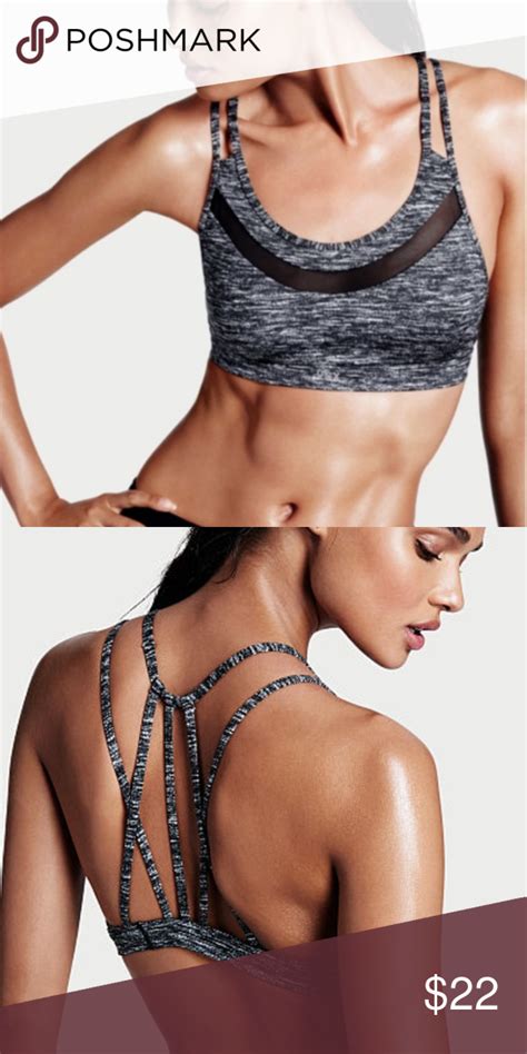 To measure your band size, wrap the tape snugly under your bust. VS Sport Bra Victoria Mesh Strappy NWT (With images ...