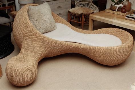 Find wicker chaise lounges at wayfair. Modernist Woven Wicker and Rope Chaise Lounge For Sale at ...