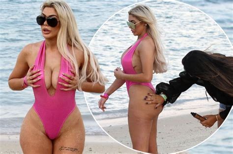 She wants to know what it means. Thong-clad Chloe Ferry has assistant rub oil into her ...