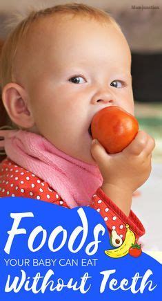 Your baby can hold their head up when sitting in a high chair. 16 #Foods Your #Baby Can Eat Without Teeth : Babies during ...