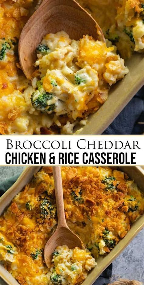 Check spelling or type a new query. Broccoli Cheddar Chicken and Rice Casserole in 2020
