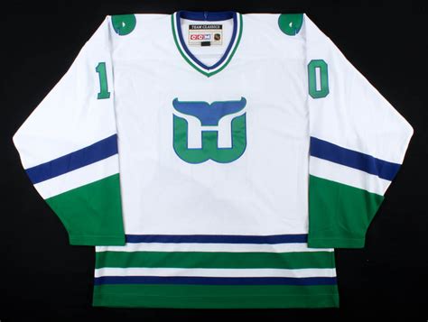 Jersey rusia away world cup 2014. Ron Francis Signed Whalers Authentic CCM Jersey (DA ...