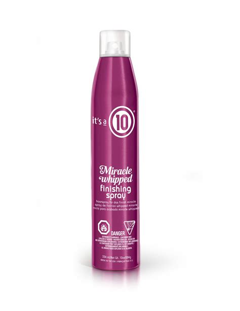 For best results, use ‭alongside other products within the hair. It's a 10 Miracle Whipped Finishing Spray | It's a 10 Hair ...