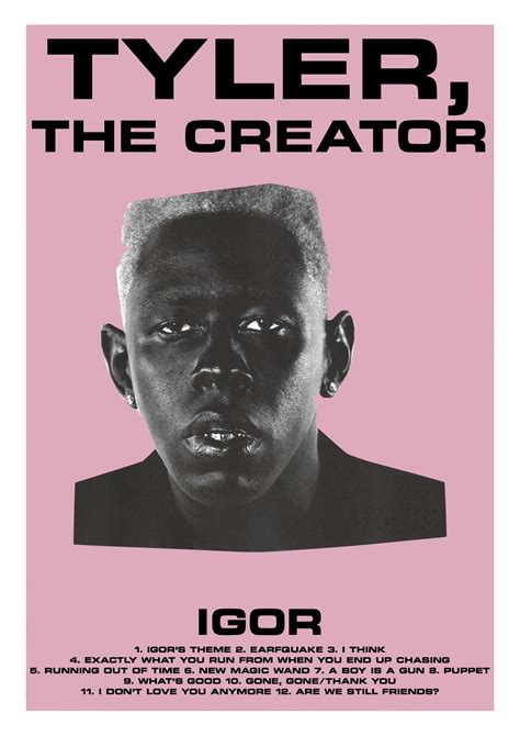 IGOR - Tyler, The Creator // Album Poster | Music poster design, Poster wall art, Music poster
