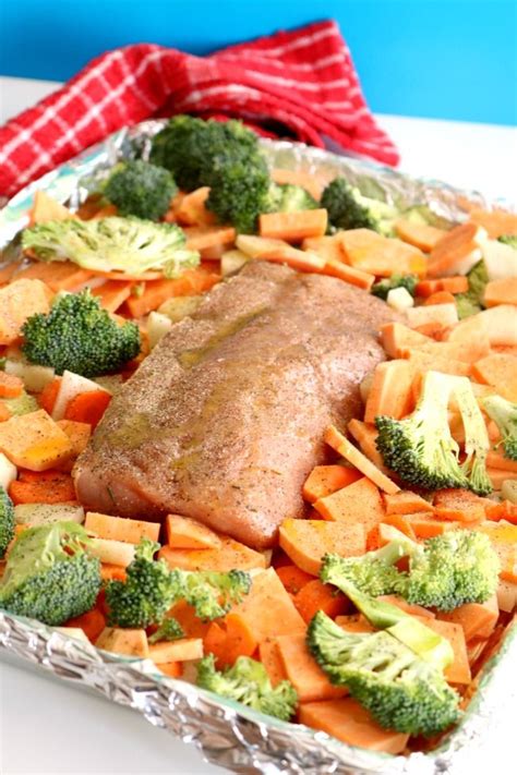 After marinating the meat and fat portions of the pork belly, it is wrapped up with aluminum foil, leaving the skin exposed. Sheet Pan Pork Loin with Roasted Vegetables | Recipe | Foil dinners, Best camping meals, Recipes