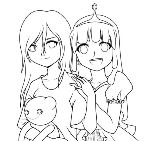 Dibujos para colorear de chicas Animé y del ángel Animé Colorear imágenes
