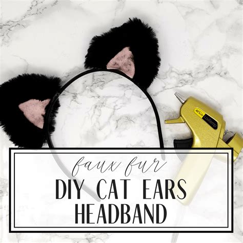 Cut two large triangles with a bit of a curve. HOW TO MAKE CAT EARS Archives - Golden Gluegun | Cat ears ...