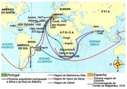 A conquista de ceuta (marrocos) na áfrica pelos portugueses marca o início das grandes navegações portuguesas. Grandes Navegações - Cola da Web