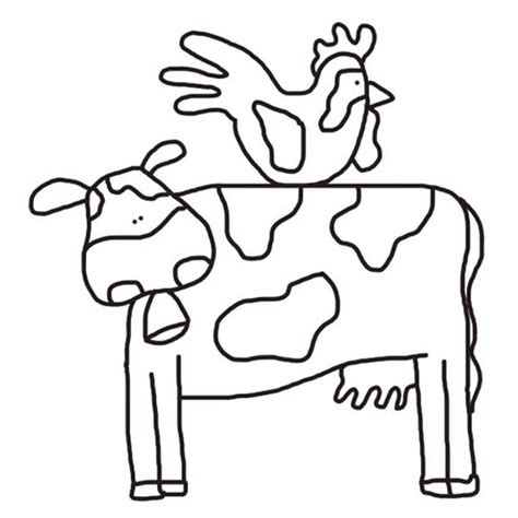 We have a great selection of farm coloring pages for the child who loves anything farm related to color. Farm Critters Coloring Page - Rooster & Cow: Coloring Buddy