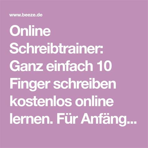 You can measure your typing skills, improve your typing speed and compare your results with your friends. Online Schreibtrainer: Ganz einfach 10 Finger schreiben ...