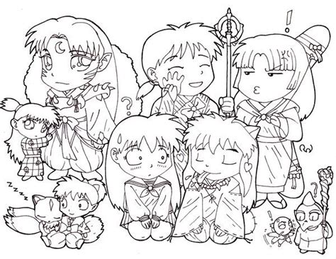 People also love these ideas. Chibi Inuyasha Group Coloring Page | Chibi coloring pages ...