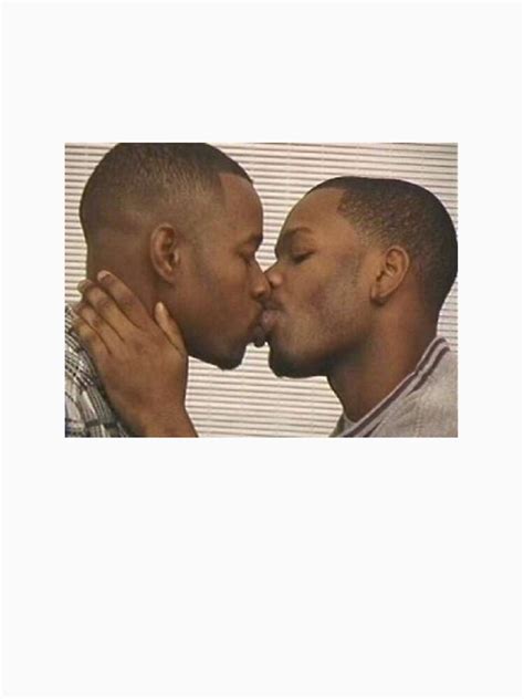 This is the wife's fantasy. "Two Black Men Kissing Meme" T-shirt by Jridge98 | Redbubble