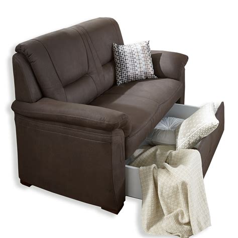 Zahlung bei lieferung oder überweisung. 2-Sitzer Sofa - braun - mit Staukasten - Bonellfederkern ...