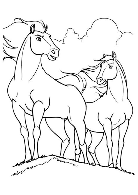 Kleurplaat paard zadel sierlijk kleurplatennl. Kleurplaat Paard Spirit