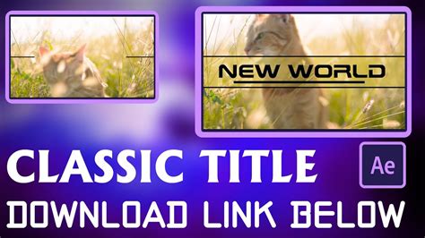 3500 download free after effects titles template videohive project free download and titles after effects template gfxdownload.com free premium project. CLASSIC TITLE Template Adobe After Effects │Easy to Edit ...