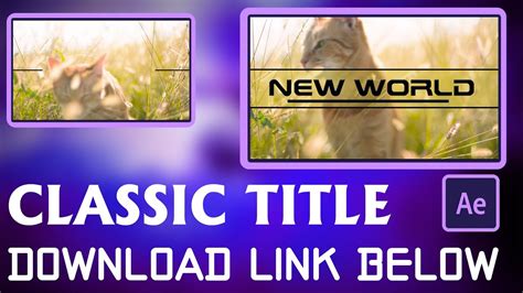 When you create templates in after effects and share them via adobe creative cloud libraries, editors can modify them within premiere pro by adjusting properties that you determine to be customizable, such as text, color, size, or other values. CLASSIC TITLE Template Adobe After Effects │Easy to Edit ...
