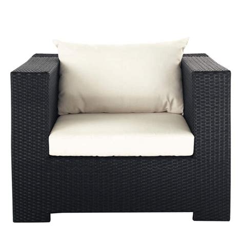 Maybe you would like to learn more about one of these? Fauteuil de jardin en résine tressée noir Miami | Maisons ...