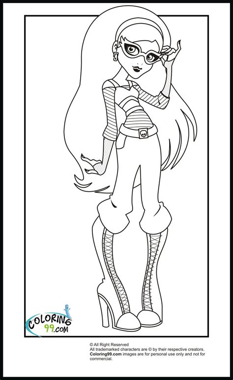 This coloring sheet features the most popular monster high character, clawdeen wolf. Monster High Ghoulia Yelps Coloring Pages | Coloring99.com ...