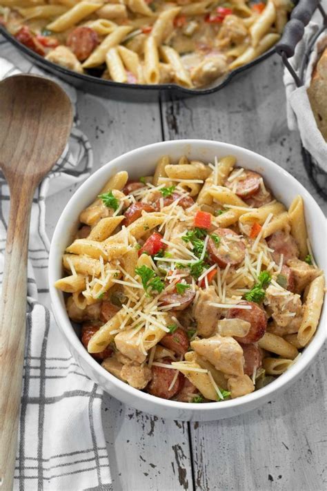 Creamy chicken pasta recipes with smoked sausage or andouille has been a staple in my family's home as long as i can remember. Cajun Chicken and Sausage Pasta - This Ole Mom