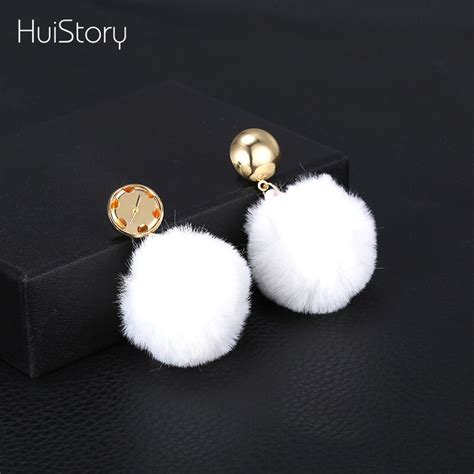 Hair ball removal tool washing machine hair ball suction remover stick baluk. HUISTORY Fashion White Hair Ball Earrings Round Jewelry ...