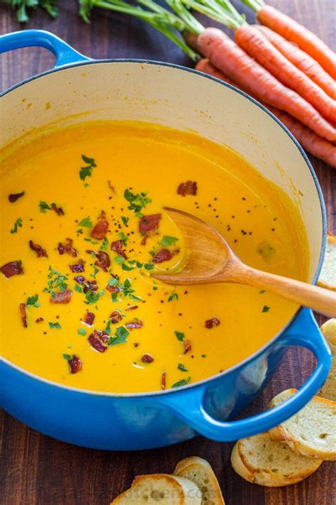 Roasted carrot soup that is super easy, creamy and delicious! Creamy Carrot Soup has simple ingredients but tastes ...