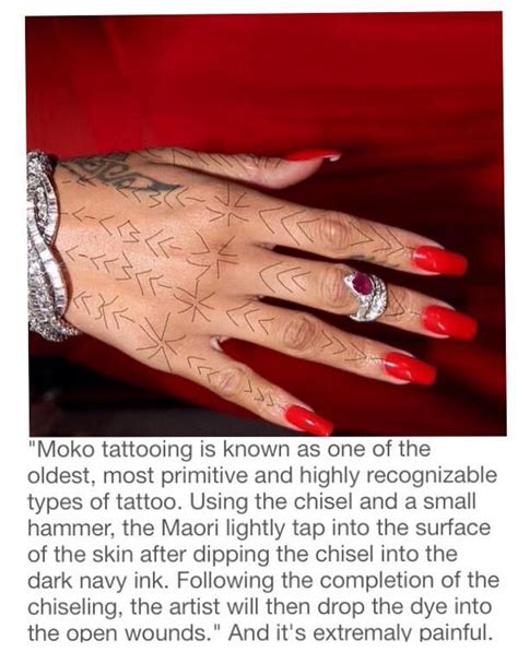 The fun part is that the tattoo is visible only when she holds a microphone. Rihanna Maori tattoo | PHOTO) Twitter: RihannaIndo ...