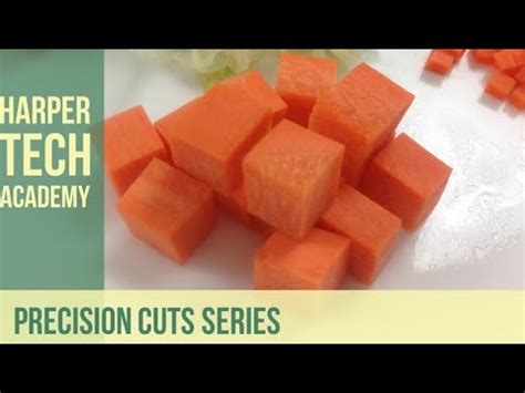 Learn how to cut a vegetable macedoine. Precision Cuts Jardinere - YouTube