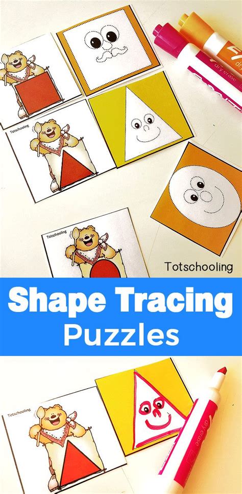 Themed puzzles allow parents to make a selection of which puzzle will benefit their child the most in different areas for development. Shape Tracing Puzzles | Preschool color activities ...