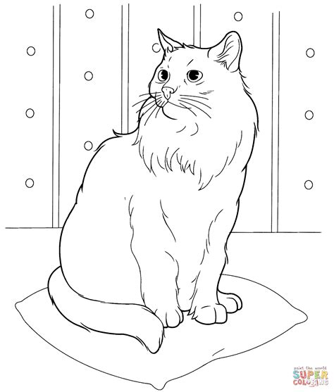 Cats meowing at the moon. Persain Coloring Pages - Coloring Home
