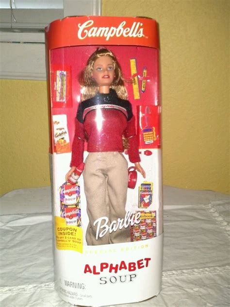 Using the letters in the soup, spell a word before the timer ends to. 1999 CAMPBELL'S ALPHABET SOUP SPECIAL EDITION BARBIE NRFB ...