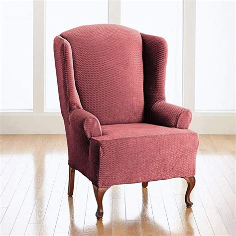 Home / accent chairs / eloise mauve velvet swivel chair. BrylaneHome Bh Studio Brighton Stretch Wing Chair Slipcover - Mauve Review | Slipcovers for ...