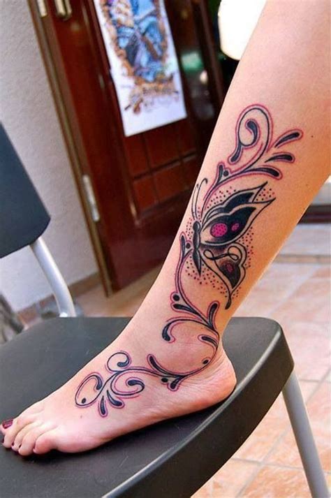 Here are 11 simple leg tattoos for girls to checkout. Colorful simple butterfly tattoo on leg