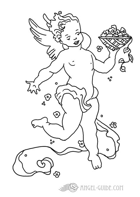 Childrens flower colouring sheet 15. Picture Cherubs,Printable Pictures of Cherubs ...