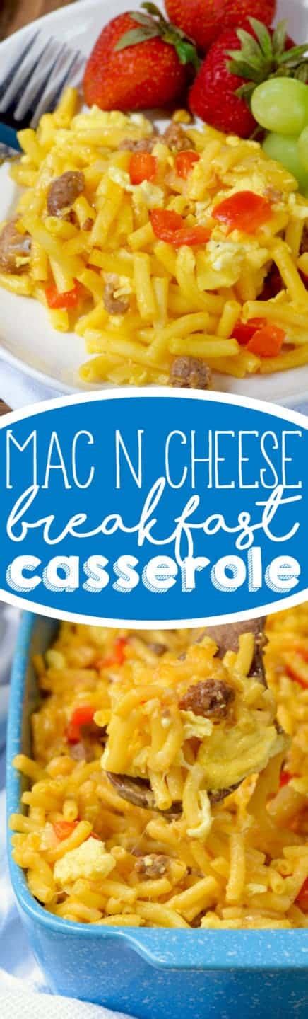 Any side dish for mac and cheese should be much lighter, as with any protein. Mac N Cheese Breakfast Casserole - Wine & Glue