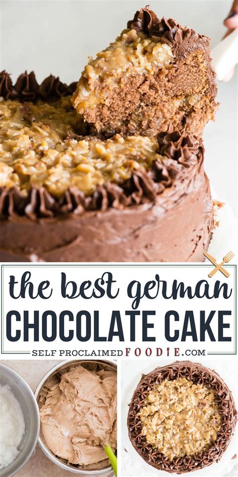 Three layers of moist chocolate cake a german chocolate cake leaves its sides bare so you can see both the frosting and the scrape down the sides of the bowl as needed. Pin on *Awesome Eats!*