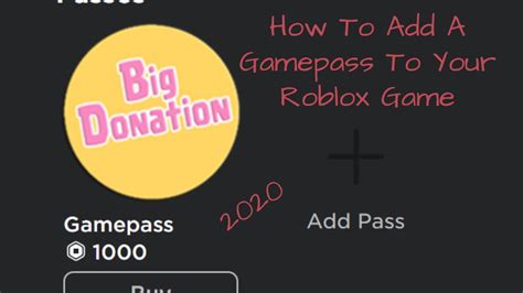 We did not find results for: How To Add A Gamepass To Your Roblox Game | 2021 - YouTube