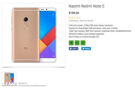Xiaomi redmi note 5 (32gb) specs, detailed technical information, features, price and review. Xiaomi Redmi Note 5 Specs, Pricing Appear on OppoMart ...