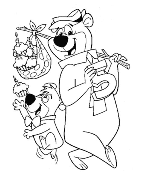 To print out your yogi bear coloring page, just click on the image you want to view and print the larger picture on the next page. Yogi Bear Coloring Pages for childrens printable for free