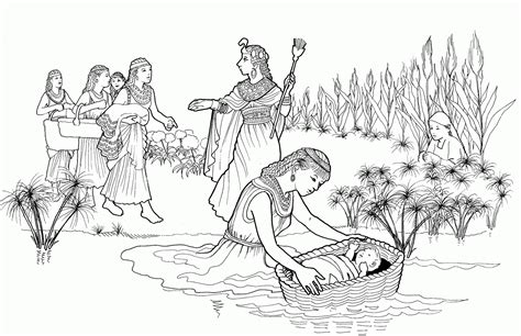 Coloring pages for childrens bible stories bible stories coloring. Free Baby Moses Coloring Page, Download Free Clip Art ...